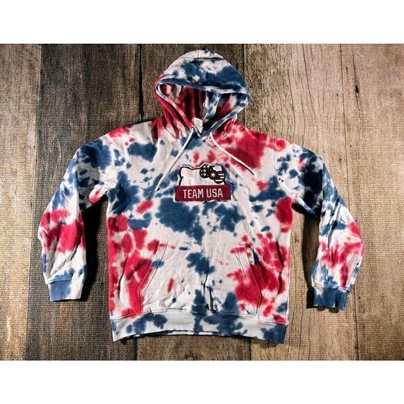 Hello Kitty X Team USA Tie-Dye Hoodie Sweatshirt Size Large L - Picture 1 of 8